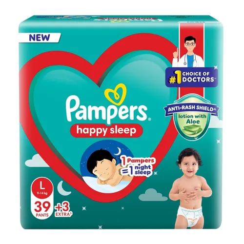 Image of Pampers Happy Sleep Diapers Large (L) 42 Count