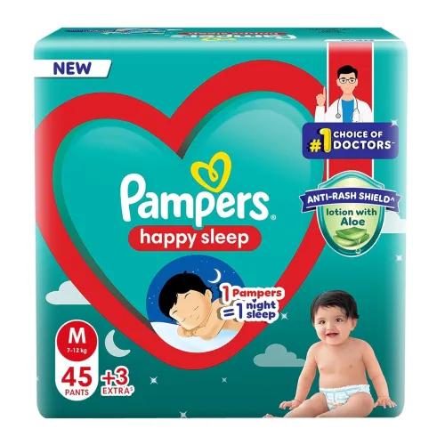 Image of Pampers Happy Sleep M Diapers – 48 Count