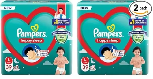 Image of Pampers Happy Sleep Pant Diapers L 42 * Pack of 2