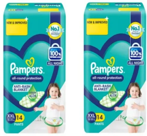 Image of Pampers PANTS ALL ROUND PROTECTION DIAPERS 28 Pieces