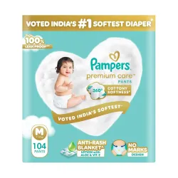 Pampers Premium Care Pants Baby Diapers Size M 104 Count