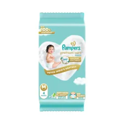 Pampers Premium Care Pant Style Baby Diapers M 4 Count | No Marks Design