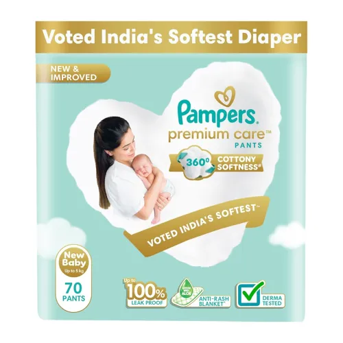 Image of Pampers Premium Care Pant Style Baby Diapers Newborn X-Small 70 Count