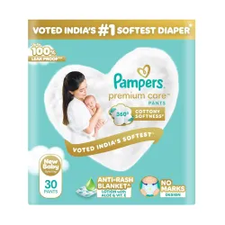 Pampers Premium Care Pant Style Baby Diapers (XS) 30 Count Upto 5kg