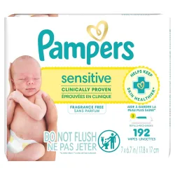 Pampers Sensitive Baby Wipes - Unscented - 192 ct
