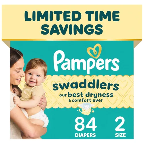 Image of Pampers Swaddlers Diapers Size 2, 84 count - Disposable Diapers
