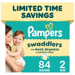 Pampers Swaddlers Diapers Size 2, 84 count - Disposable Diapers