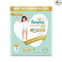 Pampers Premium Care XXXL Baby Diapers 19 Pack