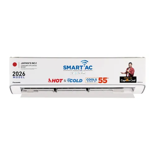 Image of Panasonic 1.5 Ton 3 Star New Star Rated Hot & Cold Wi-Fi Inverter Smart Split AC