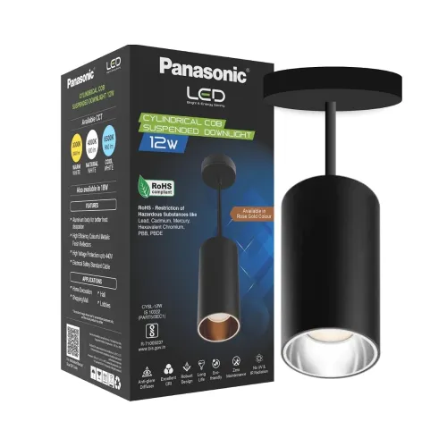 Image of Panasonic 12W Cylindrical Pendant Spotlight