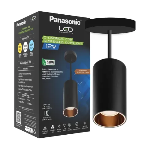 Image of Panasonic 12W Cylindrical Pendant Spotlight