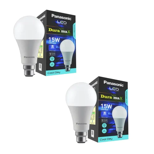 Image of Panasonic Base B22 15-Watt LED Bulb (Pack of 2, Cool Day Light)