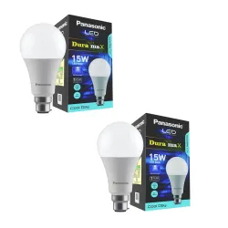 Panasonic Base B22 15-Watt LED Bulb (Pack of 2, Cool Day Light)