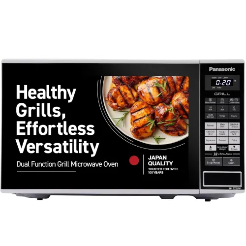 Image of Panasonic 20L Grill Microwave Oven(NN-GT221WFDG,White, 38 Auto Cook Menus )