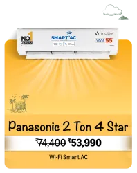 Panasonic 2 Ton 4-Star AC @ ₹53990 on Big Billion Day Sale