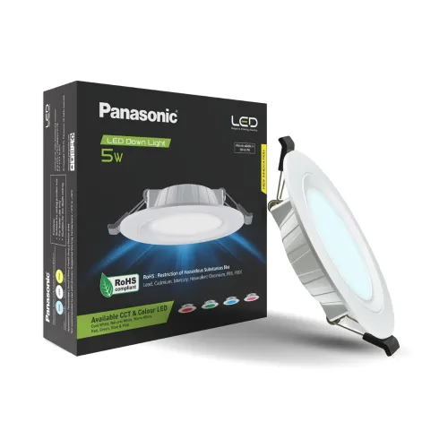 Image of Panasonic 5W Round Conceal Downlight, False Ceiling Light, LED Surface Light for POP, 6500k Cool Day White