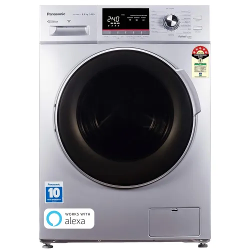 Image of Panasonic 8kg Wi-Fi Inverter Front Load Washing Machine (Silver)
