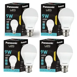Panasonic 9 Watt LED Bulb, B22 Base 9W Bulb Light For Home, 25000+ BH with 1 Year Warranty, 6500K Cool Day Bulb (Pack of