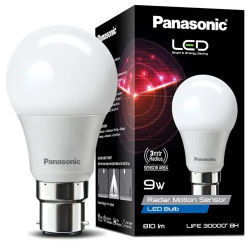 Image of Panasonic 9W Motion Sensor LED Bulb 