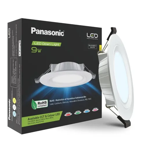 Image of Panasonic 9W Round Downlight Ceiling Light