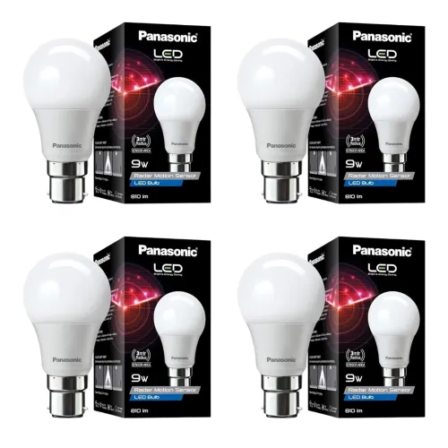 Image of Panasonic 9 Watt Motion Sensor B22 Led Bulb, Po4