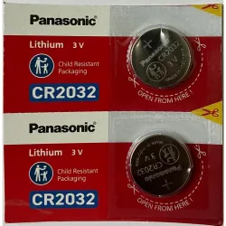 Panasonic Cr2032 Lithium Coin Cell Battery (2 Pack)
