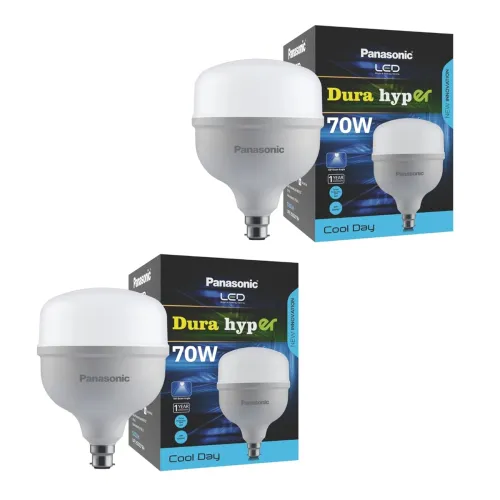 Image of Panasonic Dura Hyper 70W LED Bulb | High Wattage 70W Bulb | 70W bulb for Indoor Use (Cool White, Pack 2)