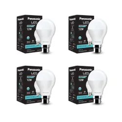 Panasonic Dura Saver 12W Bulb, B22 LED Bulb Base For Home & Office, 1 Year Warranty, Energy Efficiet, 6500K Cool Daylight (Pack of 4)