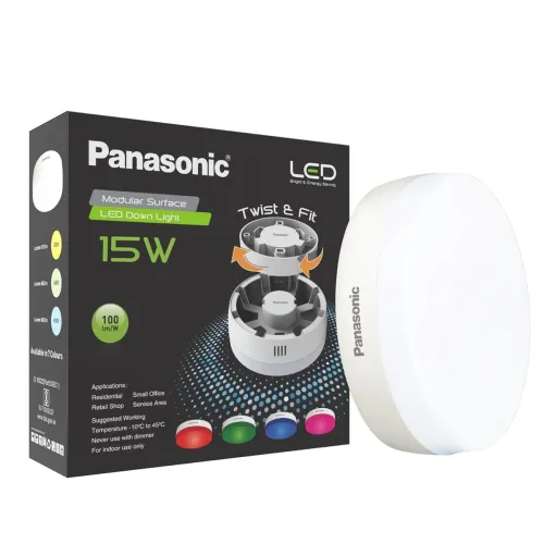 Image of Panasonic Polyvinyl Chloride 15W Led Modular Surface Light