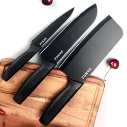 PANCA 3-Piece Kitchen Knife Set (Stainless Steel, Non-Slip Handle)