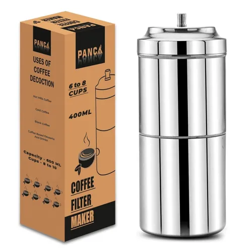 Image of PANCA Stainless Steel South Indian Filter Coffee Maker, 400ml