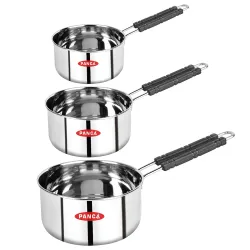 Panca Stainless Steel Sauce Pan Set of 3 (1L, 1.5L, 2L)