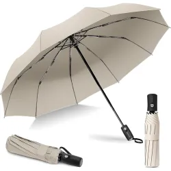 PANCA Windproof Automatic Open Close Travel Umbrella for Men & Women