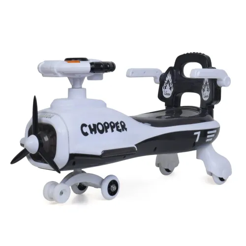 Image of Panda Baby Ride-On Swing Car Chopper Black White