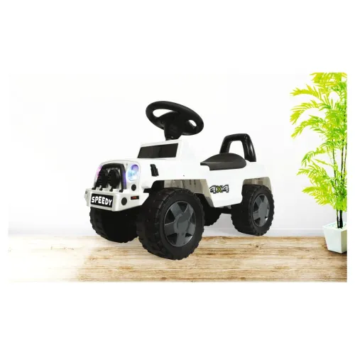 Image of Panda Baby Ride-On Jeep with Music & Storage (White)