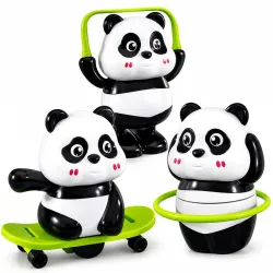 Panda Toy Set Moving Rotating Action Figures for Kids