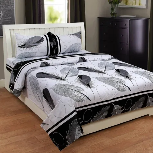 Image of Panipat Textile Hub 140 TC Microfiber Double Flat Bedsheet
