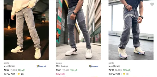 Image of Panta Men's Cargos upto 76% Discount