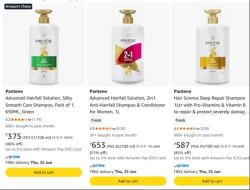 Image of Pantene Advanced Hairfall Solution up to 50% Discount 