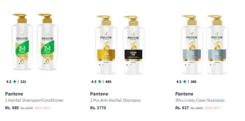 Image of Pantene Beauty Product Minimum 50% Discount