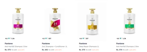 Image of Pantene Hair Science Shampoo & Conditioner at Minimum 50% Discount 