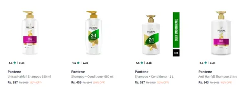 Image of Pantene Shampoo at minimum 60% Discount