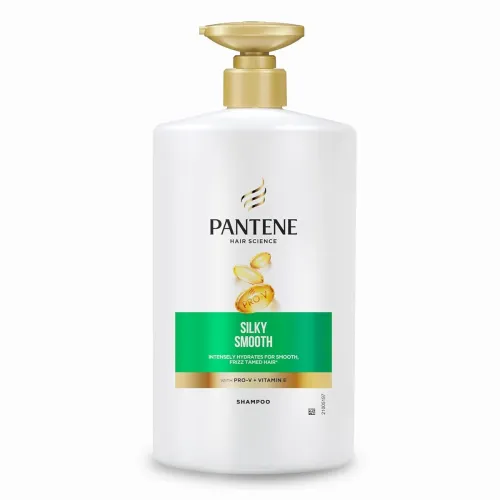 Image of Pantene Hair Science Silky Smooth Shampoo 1000ml with Pro-Vitamins & Vitamin E for hydrated, frizz free hair,for all hai