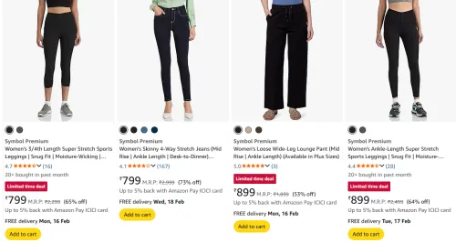 Image of Pants for women upto 65% off 