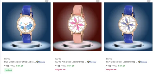 Image of Papio Women's Wrist Watches upto 84% Discount