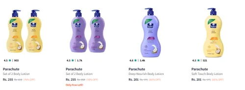 Image of Parachute Advanced Body Lotion upto 70% Discount