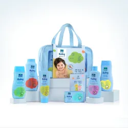 Parachute Advansed Baby Gift Pack with New Born Baby Essentials Multi Utility Clear Bag