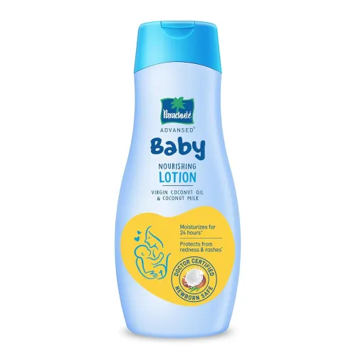 Image of Parachute Advansed Baby Lotion for New Born Babies | Doctor Certified | Virgin Coconut Oil & Coconut Milk | Ph 5.5 | 24 