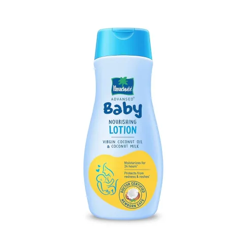 Image of Parachute Advansed Baby Lotion for New Born Babies|Doctor Certified|Virgin Coconut Oil & Coconut Milk|Ph 5.5|24 Hour Moi
