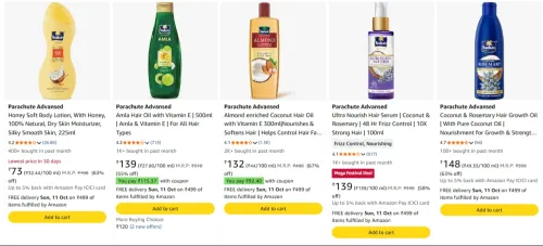 Image of Parachute Advansed Beauty Product Starting @ ₹73